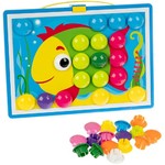 Мозаика для малышей Bondibon, 36 фишек, 9 картинок-шаблонов, BOX