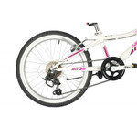 Велосипед NOVATRACK 20" ALICE белый,  стальная рама, 6 скор., Shimano TY21/Microshift TS38, V- brake