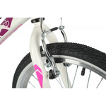Велосипед NOVATRACK 20" ALICE белый,  стальная рама, 6 скор., Shimano TY21/Microshift TS38, V- brake