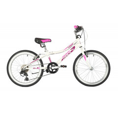 Велосипед NOVATRACK 20" ALICE белый,  стальная рама, 6 скор., Shimano TY21/Microshift TS38, V- brake