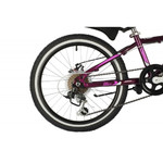Велосипед NOVATRACK 20" ALICE пурпурный,  стальная рама, 6 скор., Shimano TY21/Microshift TS38, диск