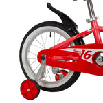 Велосипед NOVATRACK 16" NOVARA алюм., коралловый, пер.руч., зад.нож. тормоз, короткие крылья, полная