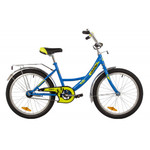 Велосипед NOVATRACK 20" URBAN синий, защ А-тип, тормоз нож, крылья и багаж хром, без доп колес