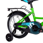 Велосипед NOVATRACK 16" VECTOR лаймовый, тормоз нож, крылья, багажник, полная защ.цепи