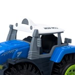 Пласт. трактор-перевёртыш 4WD на батарейках, Bondibon "Парк Техники", ВОХ 11х8х8,5 см, цвет синий, арт.M31-1.