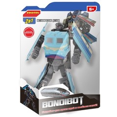 Трансформер 2в1 BONDIBOT Bondibon, мет. детали, CRD pvc 18,6x13,5x5,2 см, робот-паровоз, цвет чёрный.