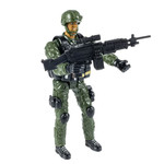 Набор солдат 18,5 см с оружием, "НАСТОЯЩИЙ БОЕЦ" Bondibon, BOX 25,5x12,6x5,4см, армеец.