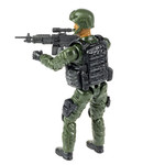 Набор солдат 18,5 см с оружием, "НАСТОЯЩИЙ БОЕЦ" Bondibon, BOX 25,5x12,6x5,4см, армеец.