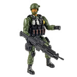 Набор солдат 18,5 см с оружием, "НАСТОЯЩИЙ БОЕЦ" Bondibon, BOX 25,5x12,6x5,4см, армеец.