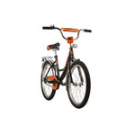 Велосипед NOVATRACK 20" URBAN чёрный, защита А-тип, тормоз нож, крылья и багажник хром