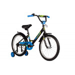 Велосипед NOVATRACK 20" TWIST черный, тормоз нож, крылья корот, защита цепи