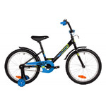 Велосипед NOVATRACK 20" TWIST черный, тормоз нож, крылья корот, защита цепи