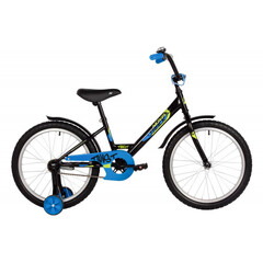 Велосипед NOVATRACK 20" TWIST черный, тормоз нож, крылья корот, защита цепи