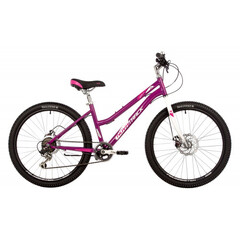Велосипед NOVATRACK 24" JENNY сталь 12'', пурпурный, 6 скор. TZ500/TS-38/TZ500/SG-6S, диск.торм STG