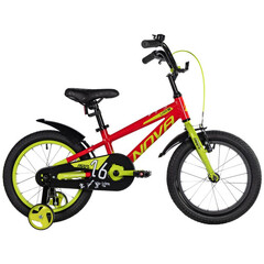 Велосипед NOVATRACK 16" EXTREME алюм., красный, полная защ.цепи, пер.руч., зад.нож. тормоз, короткие