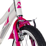 Велосипед NOVATRACK 16" NOVARA алюм., белый, пер.руч., зад.нож. тормоз, короткие крылья, полная защи