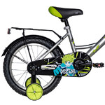 Велосипед NOVATRACK 18" VECTOR серебристый, тормоз нож, крылья, багажник, полная защ.цепи