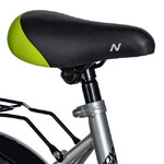 Велосипед NOVATRACK 18" VECTOR серебристый, тормоз нож, крылья, багажник, полная защ.цепи