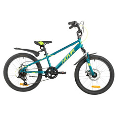 Велосипед NOVATRACK 20" POINTER тёмно-зелёный,  стальная рама, 6 скор., Shimano TY21/Microshift TS38