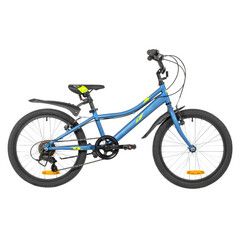 Велосипед FOXX 20" DIFFER синий,  стальная рама, 6 скор., Microshift MS21/Microshift TS38, тормоз V-