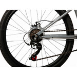 Велосипед NOVATRACK 24" BATTLER сталь 12'', серебристый, 6 скор.TZ500/TS-38/SG-6S, диск.торм STG