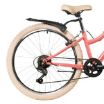 Велосипед NOVATRACK 24" JENNY сталь 12'', коралловый, 6 скор. TY21/TS-38/SG-6S, V-brake