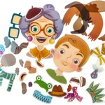 Игры на липучках  BONDIBON. Лица и эмоции