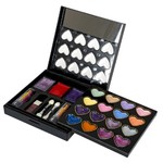 Набор детской декор. косметики Bondibon Eva Moda, BOX 29,5х27,5х4 см; косметичка-квадрат, раскладная: тени для век 8 оттенков (6,4г), блеск для губ 11 оттенков (9г), помада 2 оттенка (2,4г), 2 аппликатора,1 кисточка-растушевка; арт.77017.