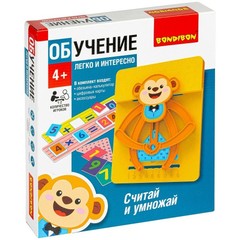 Обучающие игры Bondibon «СЧИТАЙ И УМНОЖАЙ», обезьянка, BOX