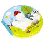 Книга для купания с проявл.картинками, Bondibon, "ФЕРМА", 14х13,5 см, пищалка, pvc
